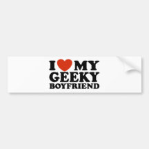 Jag älskar min Geeky pojkvän Bildekal