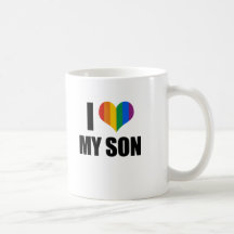 Jag älskar min glada son kaffe koppar