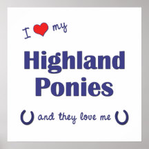 Jag älskar min höglands- ponnyer (åtskilliga ponny posters