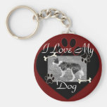 Jag älskar min hund Keychain Nyckelringar