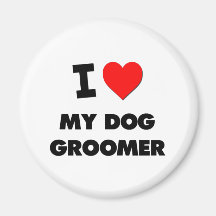Jag älskar min hundGroomer Magnet För Kylskåp
