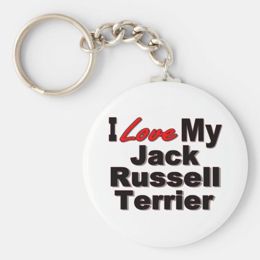 Jag älskar min jackRussell Terrier Keychain Nyckel Ringar