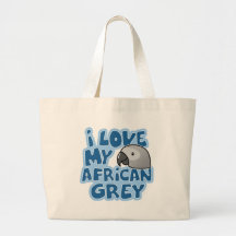 Jag älskar min Kongofloden som afrikanska grå färg Kassar