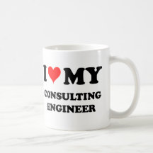 Jag älskar min konsulterande ingenjör kaffe muggar