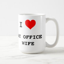 Jag älskar min kontorsfru kaffe koppar
