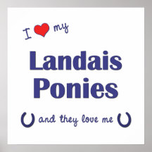 Jag älskar min Landais ponnyer (åtskilliga ponnyer Posters