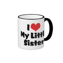 Jag älskar min lite syster kaffe mugg
