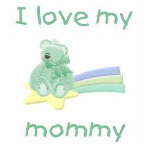 Jag älskar min mammor (den gröna björnen med stjär photo cutout