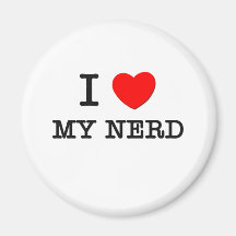 Jag älskar min Nerd Kylskåpmagneter