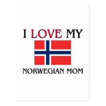 Jag älskar min norska mamma vykort