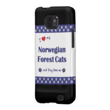Jag älskar min norska skogkatter (åtskilliga katte galaxy SII skydd