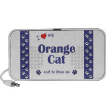 Jag älskar min orange katt (den Male katten) Bärbarahögtalare