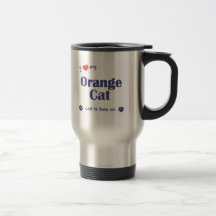 Jag älskar min orange katt (den Male katten) Kaffe Mugg