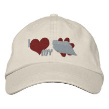 Jag älskar min Pekingese broderade hatt (bruntet)