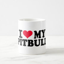 Jag älskar min Pitbull Kaffe Koppar