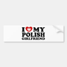Jag älskar min polska flickvän bildekaler