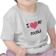 Jag älskar min pudel tee shirts