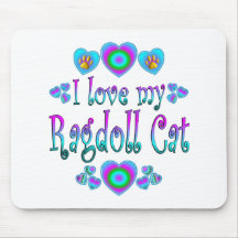 Jag älskar min Ragdoll katt Musmattor