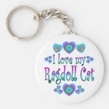 Jag älskar min Ragdoll katt Nyckel Ringar
