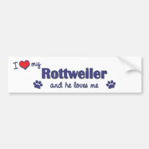 Jag älskar min Rottweiler (den Male hunden) Bildekaler