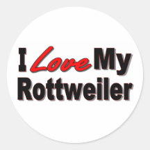 Jag älskar min Rottweiler hundgåvor och dräkt Klistermärken