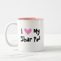 Jag älskar min Shar Pei Kaffe Koppar
