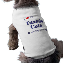 Jag älskar min smokingkatter (åtskilliga katter) hund kläder