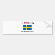 Jag älskar min svenska mormor bildekal
