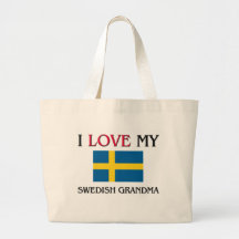 Jag älskar min svenska mormor tote bag