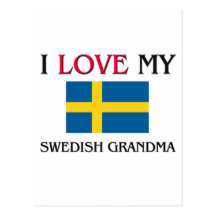 Jag älskar min svenska mormor vykort