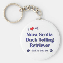Jag älskar min Tolling Retriever för den Nova Scot Nyckelring
