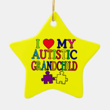 Jag älskar mitt Autistic barnbarn Julgransdekorationer