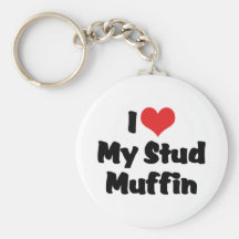 Jag älskar mitt dubbar muffinen Keychain Nyckelringar