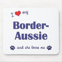 Jag älskar mitt Gräns-Aussie (den kvinnliga hunden Mus Mattor