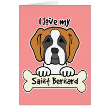 Jag älskar mitt St Bernard Hälsningskort