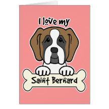 Jag älskar mitt St Bernard Hälsningskort