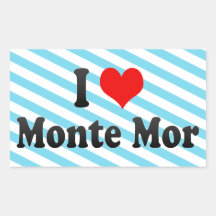 Jag älskar Monte Mor, Brasilien Rektangelformat Klistermärke