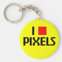 Jag älskar mörka PIXEL Nyckel Ring