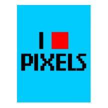 Jag älskar mörka PIXEL Vykort