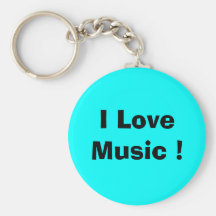 Jag älskar musik Keychain Nyckel Ring