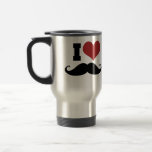 Jag älskar mustasch kaffe kopp