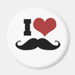 Jag älskar mustasch kylskåps magneter