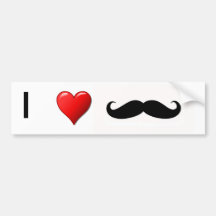 JAG ÄLSKAR MUSTASCHER BILDEKALER