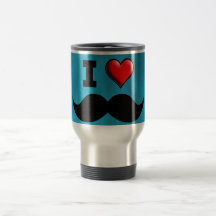 Jag älskar mustaschmoustachen Stache Kaffe Koppar