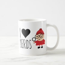 Jag älskar Nerds Kaffe Koppar
