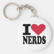 Jag älskar nerds nyckelring