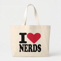 Jag älskar nerds tote bag