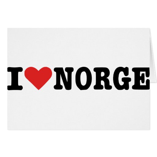 Jag älskar norge hälsnings kort