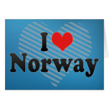 Jag älskar norge hälsningskort