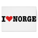 Jag älskar Norge Hälsnings Kort